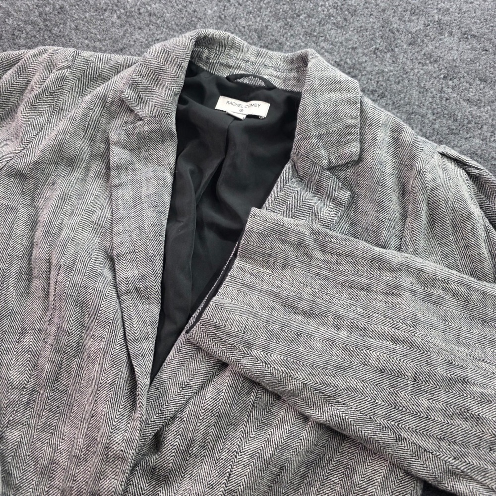 Rachel Comey x Target Herringbone Blazer Jacket Linen Cotton XXS Black White Wom